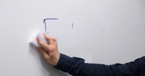 A man writes on the board plans for the day for employees and colleagues Stock Footage 274094393