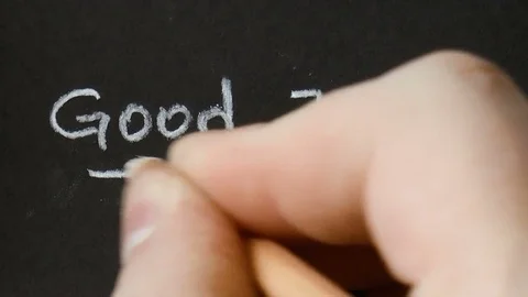 Man writes good job Stock Footage 78911136