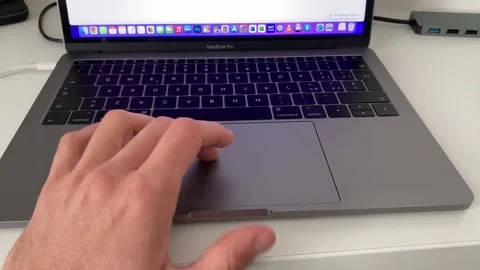 Man writes to laptop Stock-Footage 220709857