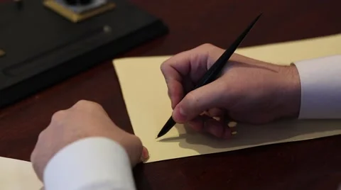 Man writes a letter Stock Footage 66612530