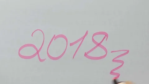 Man writes on paper 2018 Stock Footage 80719927