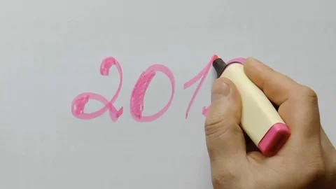 Man writes on paper 2018 Stock Footage 80856585