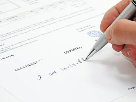 Man writes a pen Stock Photos