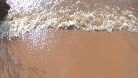 The man writes the word summer on the sandy shore. Summer sandy beach. Stock Footage 107398235