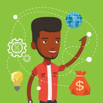 Man writing cloud computing on virtual screen 스톡 일러스트