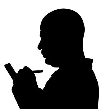 A man writing on notepad Stock Illustration