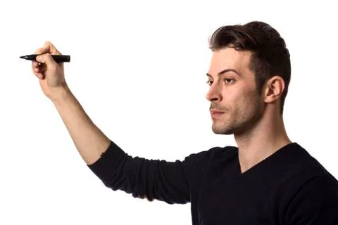 Man writing 스톡 사진