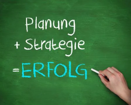 Man writing planung strategy and erfolg Stock Photos