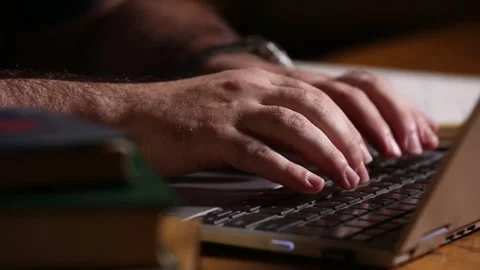 Man is writing something 1 Stock Footage 320639082