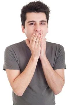 Man yawning Stock Photos