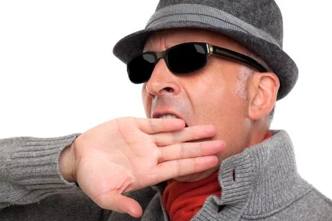A man yawning Stock Photos