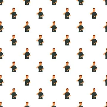 Man yawning repeating pattern illustrating fatigue and exhaustion 스톡 일러스트