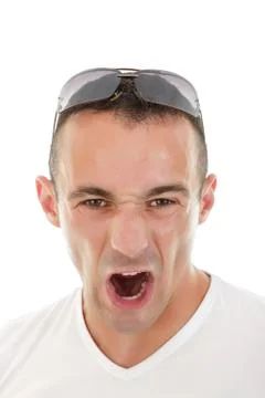 Man yelling Stock Photos