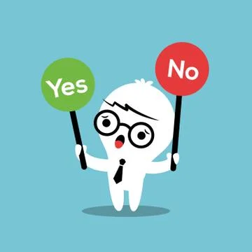 Yes or no Stock Illustration