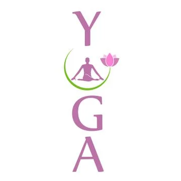 Man in yoga pose	 Stock Illustration