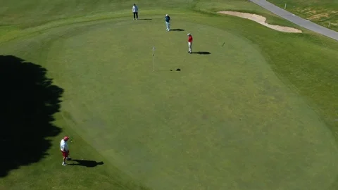 Man_buggy_Golf_footagedrone Video stock 108485027