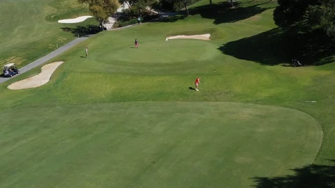 Man_buggy_Golf_footagedrone Video stock 108485045