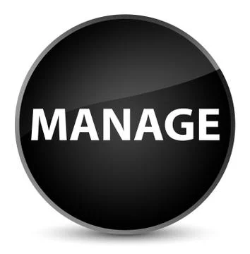 Manage elegant black round button Stock Illustration