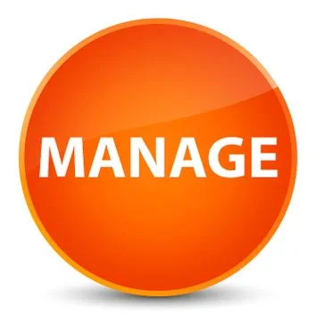 Manage elegant orange round button Illustrazione stock