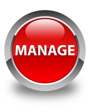 Manage glossy red round button イラスト素材
