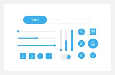 Manage options UI elements kit Stock Illustration