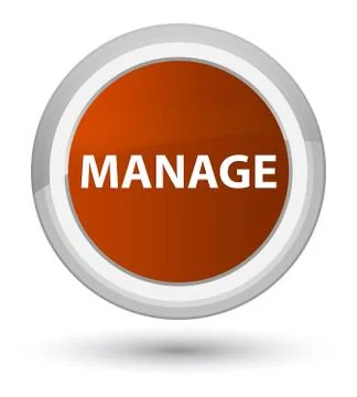 Manage prime brown round button Stock Illustration