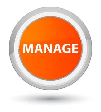 Manage prime orange round button 스톡 일러스트