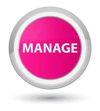 Manage prime pink round button Stock Illustration