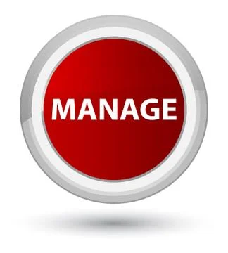 Manage prime red round button Illustrazione stock