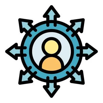 Manage project icon vector flat Illustrazione stock