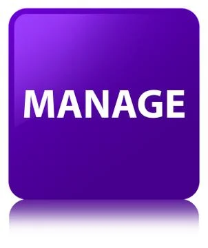 Manage purple square button Illustrazione stock