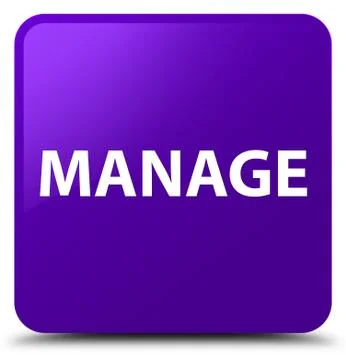 Manage purple square button Illustrazione stock