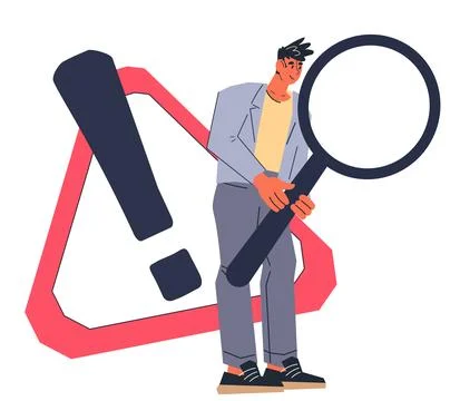 Manage risks, incidents and problems in company analysis, vector isolated. Stock Illustration