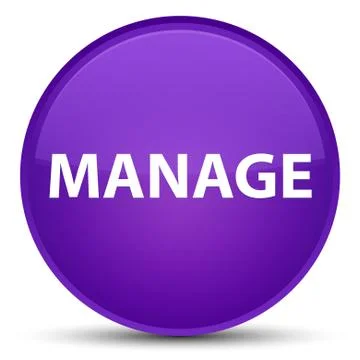 Manage special purple round button 스톡 일러스트