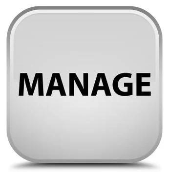 Manage special white square button Illustrazione stock