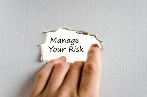 Manage your risk text concept Stock Photos