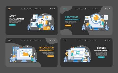 Management and support concept. Flat vector illustration. Stock Illustration