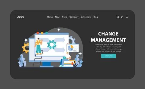Management and support concept. Flat vector illustration. Illustrazione stock