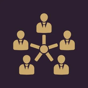 The management and teamwork icon. Team and group, teamwork, people, alliance Stock Illustration