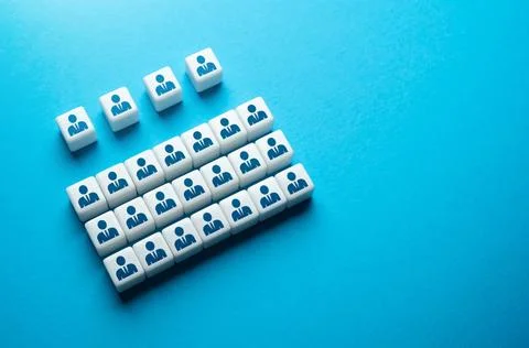 Management and workers. Mid-level employees and workers. Intermediaries and.. Stock Photos