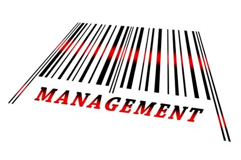 Management on barcode Illustrazione stock