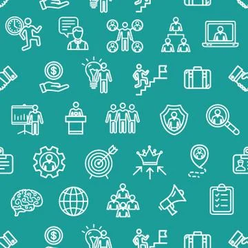 Management Business Pattern Background Concept. Vector Stock Illustration
