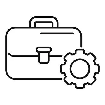 Management case icon outline vector. Study finance 스톡 일러스트