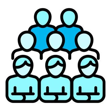 Management comunity icon, outline style Stock-Illustration