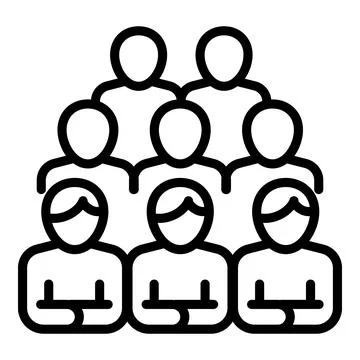 Management comunity icon, outline style Stock-Illustration