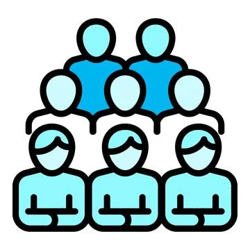 Management comunity icon, outline style Stock-Illustration