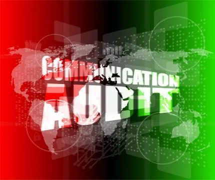 Management concept: communication audit words on digital screen Stock Illustration