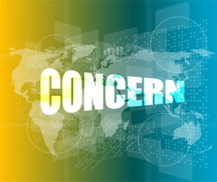 Management concept: concern words on digital screen Stock Illustration