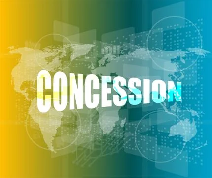 Management concept: concession words on digital screen Stock Illustration