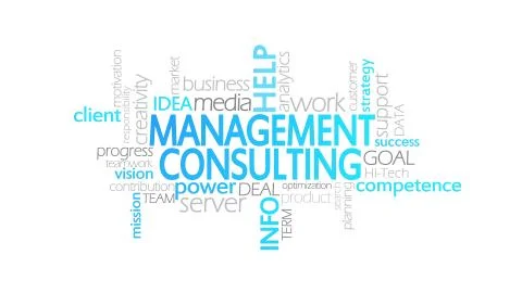 Management Consulting, Animated Typography Stock Illustration